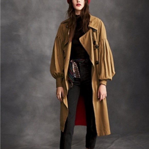 Free People Jackets & Blazers - Free People Balloon Sleeve Trench Coat